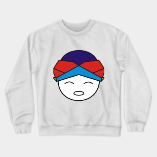 Smiling Red Blue Blangkon Boy Crewneck Sweatshirt